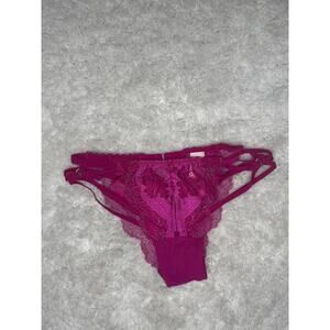 NWOT Victoria’s Secret Very Sexy Cheekini Strappy Lace Bikini Pink XS 2014